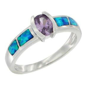 �y���������z�W���G���[�E�A�N�Z�T���[ �V���o�[�X�^�[�����O�I�p�[�������O�I�[�o���V�F�C�v�J���[�A���W�X�g�W���R�[�largent sterling opale bague w forme ovale couleur amethyste zircone