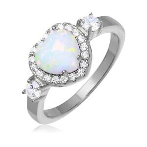 yzWG[EANZT[ Vo[X^[OfB[Xn[OVFCvn[gIp[WR[lXg[argent sterling femmes halo bague w forme coeur opale amp; zircone stones