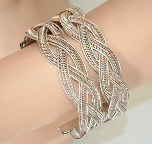 yzWG[EANZT[ u`hAWFgWhgb`AXLA@Cg`[gKbc@uXbgbracciale donna argento rigido treccia a schiava intrecciato ra