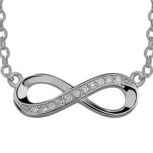 yzWG[EANZT[ WR[l\bhVo[X^[OlbNXinfini eternite avec zircone solide 925 argent sterling collier rallonge