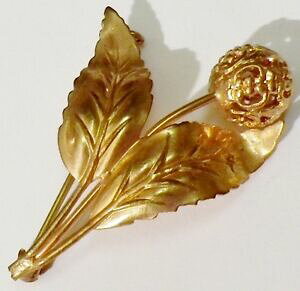 �y���������z�W���G���[�E�A�N�Z�T���[ �u���[�`���B���e�[�W�S�[���h�S�[���hbroche ancienne fleur bijou vintage couleur or rose filigrane poli brillant 94