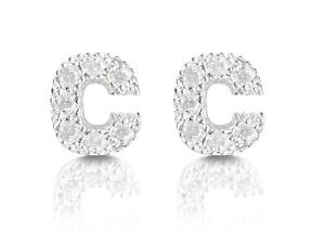 �y���������z�W���G���[�E�A�N�Z�T���[ �I���b�L�[�j���^�C�j�c�B�A�[���A���W�F���g�R���p���F�W���R�j�`�E�X���y���morecchini lettera iniziale c argento 925 con pave zirconi chiusura perno mm 6