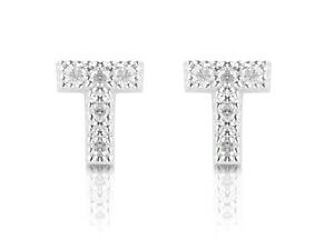 �y���������z�W���G���[�E�A�N�Z�T���[ �I���b�L�[�j���^�C�j�c�B�A�[���A���W�F���g�R���p���F�W���R�j�`�E�X���y���morecchini lettera iniziale t argento 925 con pave zirconi chiusura perno mm 6