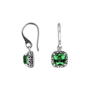 yzWG[EANZT[ Vo[X^[ONbVVFCvCOO[NH[cargent sterling coussin forme boucles oreilles avec vert quartz ae6182gq
