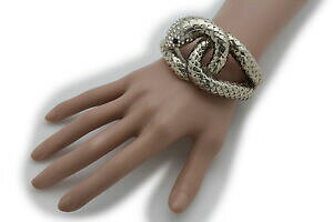 �y���������z�W���G���[�E�A�N�Z�T���[ ���^���S�[���h�J�t�u���X���b�g�t�@�b�V�����t�@�b�V�������[�W�T�[�y���g�X�l�[�N���b�v�N�[��femme metal dore manchette bracelet mode bijoux large serpent cobr