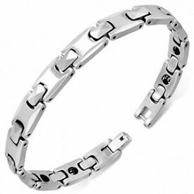 【送料無料】ジュエリー・アクセサリー ブレスレットタングステンカーバイドリンクl18cm w8mm ?bracelet magnetique a maillons en carbure de tungstene