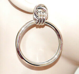 yzWG[EANZT[ A[WFgCOy_gCOboucles doreilles femme argent pendantes cercles metal brillant earrings bb54