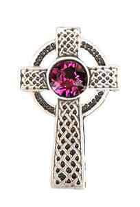 yzWG[EANZT[ NX^AWXgXYNXu[`medieval croix broche fait main de etain anglais avec cristal amethyste