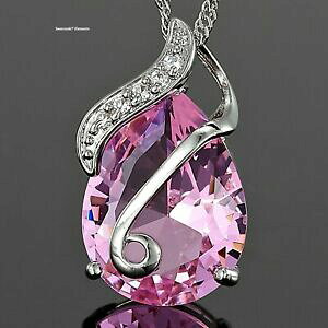 yzWG[EANZT[ XtXL[y_g`F[lbNXRsNgbvNIeBNb`collier chaine pendentif ovale swarovskiR element rose top qualite pochette