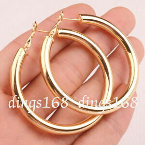yzWG[EANZT[ CG[S[ht[vt@bVCOwomens 18k yellow gold filled classic extralarge hoop fashion earrings h780mm