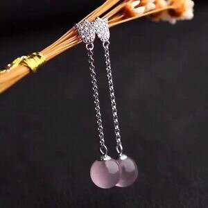 yzWG[EANZT[ i`X^[[YNH[cNX^j[XX^[OVo[9mm natural star rose quartz crystal earings nice earings aaaa sterling silver