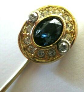 yzWG[EANZT[ sLbv^CJ[S[hNX^Tt@CABe[WWGepingle pic a chapeau cravate couleur or cristaux saphir bijou vintage 2365