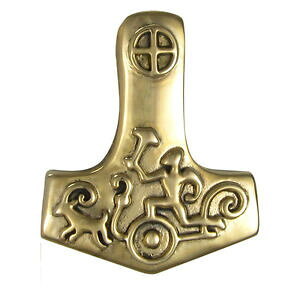 yzWG[EANZT[ uYygOtg[n}[oCLOATgWG[hCAhfUCbronze petroglyph thor mjolnir hammer viking pendant asatru jewelry dryad design