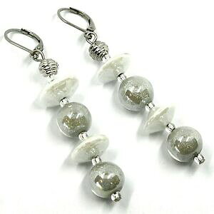 【送料無料】ジュエリー・アクセサリー オレッキーニアンティカムリーナベネシアペンデンティディスチスフェレビアンコorecchini antica murrina venezia, or511a02, pendenti, dischi sfere, bianco