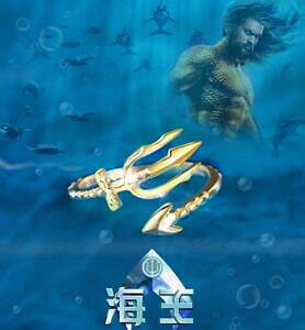 yzWG[EANZT[ ANA}gCfgOVo[RXvWG[TCYaquaman trident ring 925 silver cosplay gift jewelry size 678