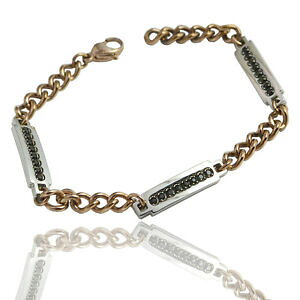 yzWG[EANZT[ ub`Ob^EIhiAb`CIrR[vbJ[gI[URXgXlbracciale grumetta uomodonna acciaio bicolore placcato oro r