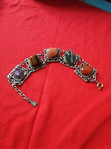yzWG[EANZT[ WGuXbgNH[cp[vX[NzCgsNVo[^ancien bijou bracelet quartz violet blanc fume rose orange metal argente