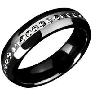 �y���������z�W���G���[�E�A�N�Z�T���[ �v�����u���b�N�X�`�[�������O�Z���~�b�Npromo 49, bague acier sissi noir ceramique