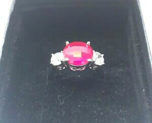 �y���������z�W���G���[�E�A�N�Z�T���[ �A�l���A���W�F���g�E�T�g�~�X�����r�m�G�W���R�[�janello argento 925 usato misura 14 rubino e zirconi