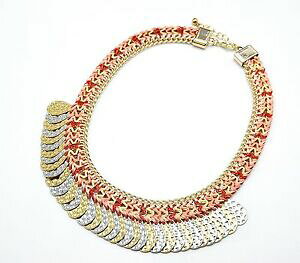 yzWG[EANZT[ vXglbNXWOUO`F[t@bV^hbvR[cc883 * collier plastron chaine zigzag et gouttes metal mode femme corail