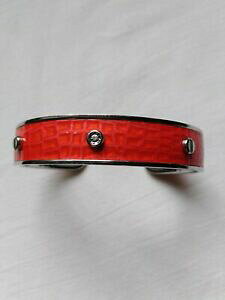 �y���������z�W���G���[�E�A�N�Z�T���[ �X�`�[���X�g���b�vbracelet en cuir rouge et acier