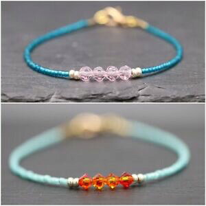 yzWG[EANZT[ p[uXbgm[uOXp[IW[Y^[RCYbracelet de perles avec noble perles en verre orange ou roseturquoise