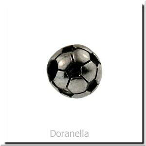 �y���������z�W���G���[�E�A�N�Z�T���[ �g���[���r�[�Y�X�^�[�����O�V���o�[�T�b�J�[�{�[��authentic trollbeads sterling silver 11519 soccer ball 1