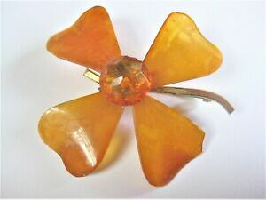 yzWG[EANZT[ AeB[Nu[`EBYAo[antique broche avec ambre, 5,48 g