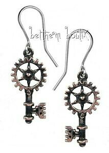 yzWG[EANZT[ COL[X`[pNL[SVbNNrgValchemy boucle d oreille cle rouages steampunk key clavitraction gothique