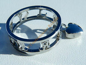 �y���������z�W���G���[�E�A�N�Z�T���[ �X�`�[�������O�V���o�[���^�[�n�[�g�`���[���`�F�[��bague femme pur acier inoxydable lettres argente breloque coeur avec chaine