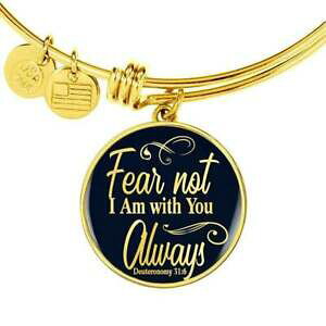 yzWG[EANZT[ X`[S[hT[NuXbgfear pas i am avec vous toujours acier inoxydable ou 18k or cercle bracelet