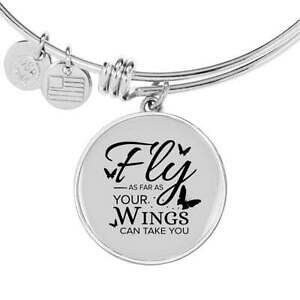 �y���������z�W���G���[�E�A�N�Z�T���[ �S�[���h�T�[�N��fly as far as votre ailes peut prendre vous acier inoxydable ou 18k or cercle