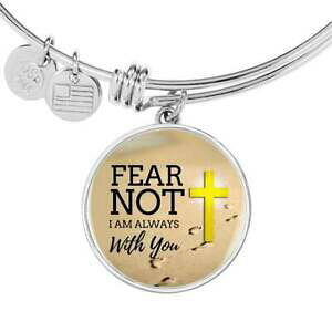 yzWG[EANZT[ X`[S[hT[NuXbgfear pas i am toujours avec vous acier inoxydable ou 18k or cercle bracelet