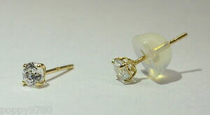 yzWG[EANZT[ iCCOC\bhCG[S[hWR[lEhneuf boucles doreilles en solide 14k veritable or jaune amp; rond zircone 5mm