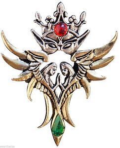 �y���������z�W���G���[�E�A�N�Z�T���[ �`�F�[���u���C�A�G���W�F���X�t�F���[�Y�����W�I�x�����y���_���ganges de oberon pendentif avec chaine, briar anges et faeries gamme baf01