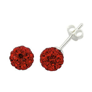 yzWG[EANZT[ WGRhVo[NX^bh{[fBXRCOjewelco london argent cristal rouge boule disco boucles doreilles
