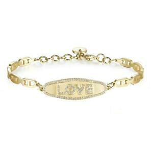 yzWG[EANZT[ uXEFC`NuuXbgS[hX`[XtXL[iCbrosway, bracelet chakra love, en acier dor et swarovski bhk340 neuf