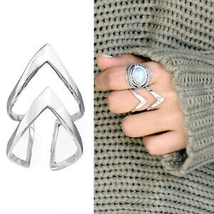 yzWG[EANZT[ X^[OVo[O_uVFuAWX^uTCY925 sterling silver ring double chevron triangle geometric arrow adjustable size