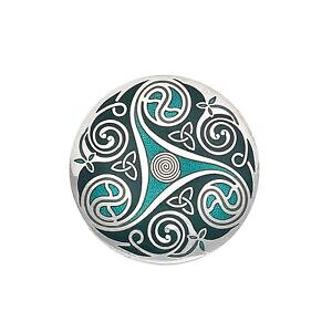yzWG[EANZT[ PgO[gXPu[`Vo[bLI[iCvert celtique triskele broche plaque argent cadeau tout neuf