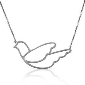 【送料無料】ジュエリー・アクセサリー シルバースターリンググランドバードポリネックレス925 argent sterling grand colombe oiseau poli femmes collier