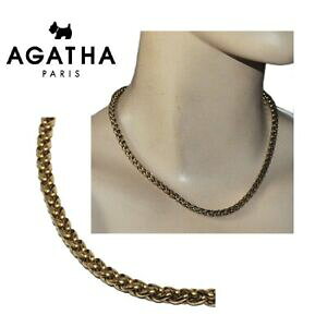 �y���������z�W���G���[�E�A�N�Z�T���[ �A�K�T�p���S�[���h�`�F�[���j�b�g�p�[��agatha paris collier chaine de couleur or maille palmier 4mm 42cm bijou