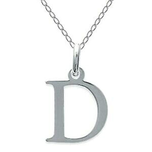 yzWG[EANZT[ Vo[ACfAcollier initiale lettre d en argent 925 longueur 45cm ou 50cm idee cadeau