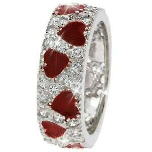 yzWG[EANZT[ Vo[bhGiOTCY925 argent rouge email amp; cz ring taille 9