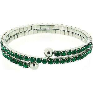 �y���������z�W���G���[�E�A�N�Z�T���[ �I���r�A�R���N�V�����_�u�����E�O���[���O���X�u���X���b�g�Z�b�gthe olivia collection double rangee verre vert set de bracelet