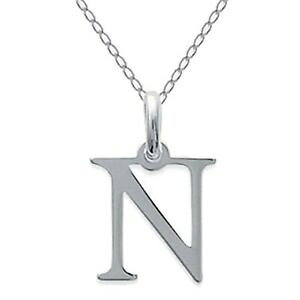 yzWG[EANZT[ Vo[ACfAcollier initiale lettre n en argent 925 longueur 45cm ou 50cm idee cadeau