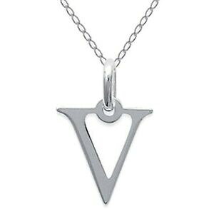 yzWG[EANZT[ Vo[ACfAcollier initiale lettre v en argent 925 longueur 45cm ou 50cm idee cadeau