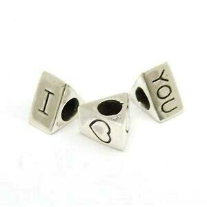 yzWG[EANZT[ gbNp[Vo[uZbgIup[gCAOtoc perles 925 argent 6mm i love u ensemble de 3 triangle perles