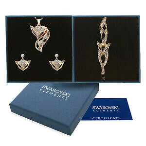 yzWG[EANZT[ ZbgR[iIbL[ju`IXtXL[IWi{yset collana orecchini bracciale oro swarovski elements originale g4love volpe