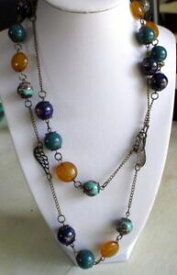 【送料無料】ジュエリー・アクセサリー ネックレスネックレスヴィンテージジュエルパールボノボbeau collier sautoir bijou vintage perle porcelaine peinte et resine bonobo 657