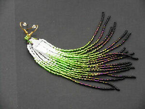 �y���������z�W���G���[�E�A�N�Z�T���[ �z���C�g���^���b�N�_�X�^�[�V�[�h�r�[�Y�C�������Oshoulder duster seed beads earrings in beautiful shades from white to metallic